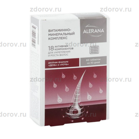 Алерана витамины формула день/ночь №60 - купить по выгодной цене, инструкция и отзывы в интернет-аптеке ЗДОРОВ.ру